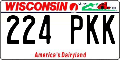 WI license plate 224PKK
