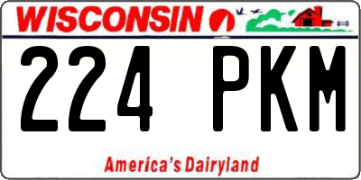 WI license plate 224PKM