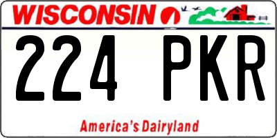 WI license plate 224PKR