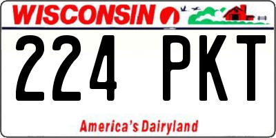 WI license plate 224PKT