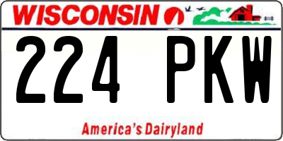 WI license plate 224PKW