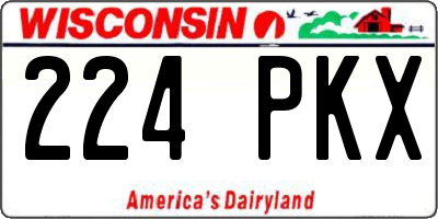 WI license plate 224PKX