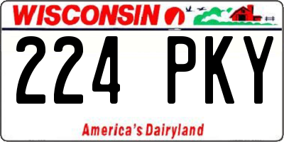 WI license plate 224PKY