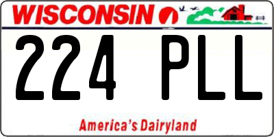 WI license plate 224PLL
