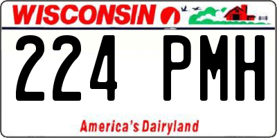 WI license plate 224PMH