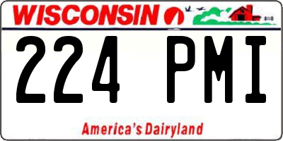 WI license plate 224PMI