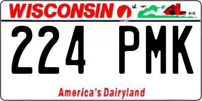 WI license plate 224PMK