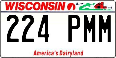 WI license plate 224PMM