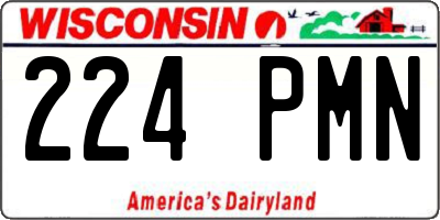 WI license plate 224PMN