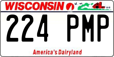WI license plate 224PMP