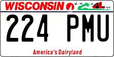 WI license plate 224PMU