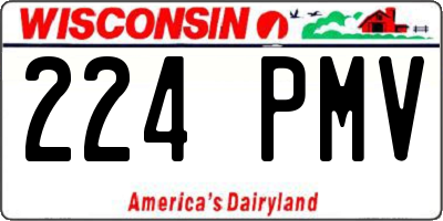 WI license plate 224PMV