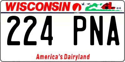 WI license plate 224PNA