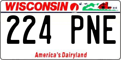 WI license plate 224PNE