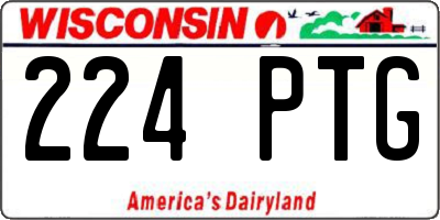 WI license plate 224PTG