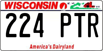 WI license plate 224PTR