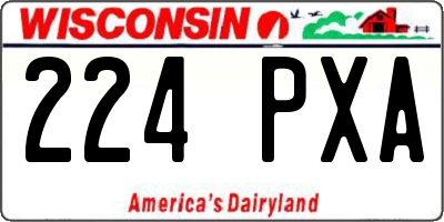 WI license plate 224PXA