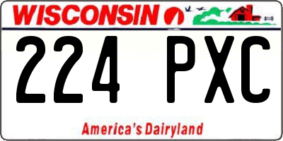 WI license plate 224PXC