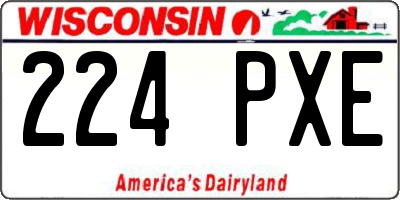 WI license plate 224PXE
