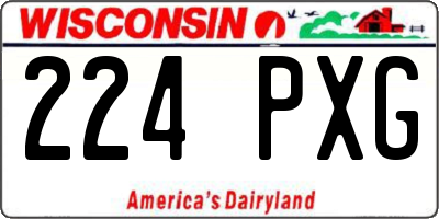 WI license plate 224PXG