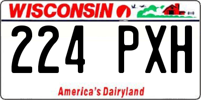 WI license plate 224PXH