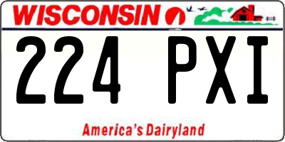 WI license plate 224PXI