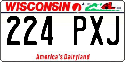 WI license plate 224PXJ
