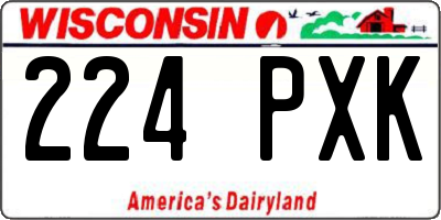WI license plate 224PXK