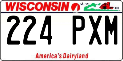 WI license plate 224PXM