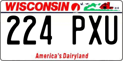 WI license plate 224PXU