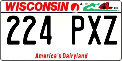 WI license plate 224PXZ