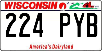 WI license plate 224PYB