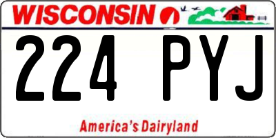 WI license plate 224PYJ