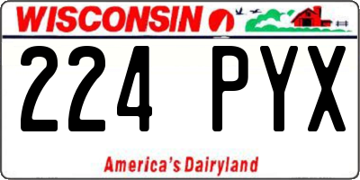 WI license plate 224PYX