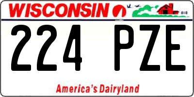 WI license plate 224PZE
