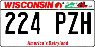 WI license plate 224PZH