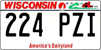 WI license plate 224PZI