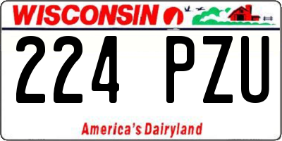 WI license plate 224PZU