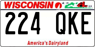 WI license plate 224QKE