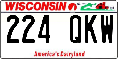 WI license plate 224QKW