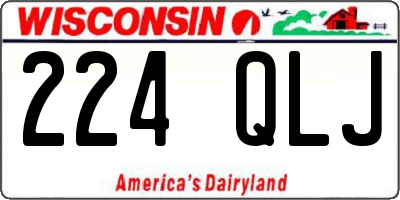 WI license plate 224QLJ
