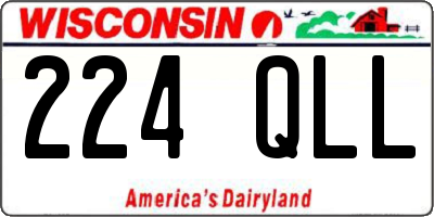 WI license plate 224QLL