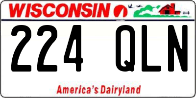 WI license plate 224QLN
