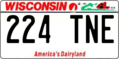 WI license plate 224TNE
