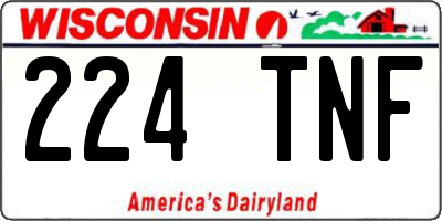 WI license plate 224TNF