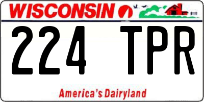 WI license plate 224TPR