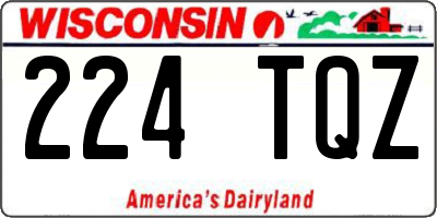 WI license plate 224TQZ