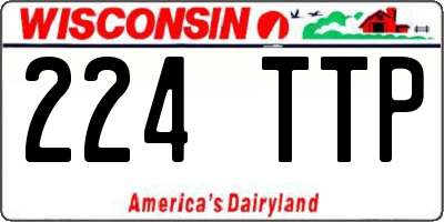 WI license plate 224TTP