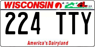 WI license plate 224TTY