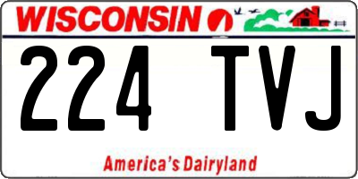 WI license plate 224TVJ